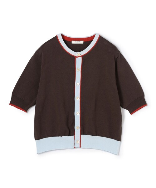 MACPHEE（マカフィー） カーディガン ドライコットン ハーフスリーブ