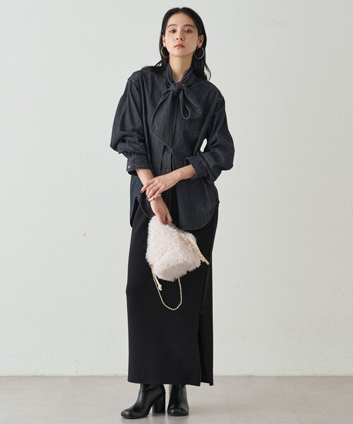 Loungedress（ラウンジドレス） ブラウス シャツ デニムボウタイ