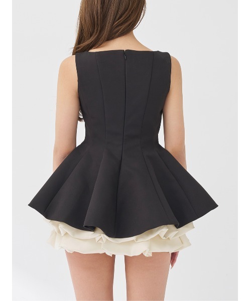 Darich（ダーリッチ） ドレス ビジューフレアバルーンミニドレス