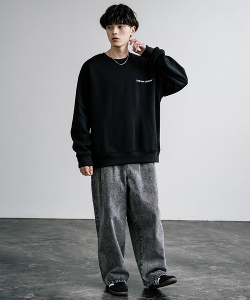 トレーナー スウェット 新色追加 TOM＆JERRY トムとジェリー オーバー