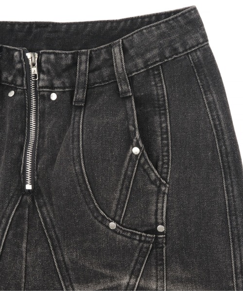 ジーンズ デニム デニムパンツ Y2Kペイントワイドバギーデニム