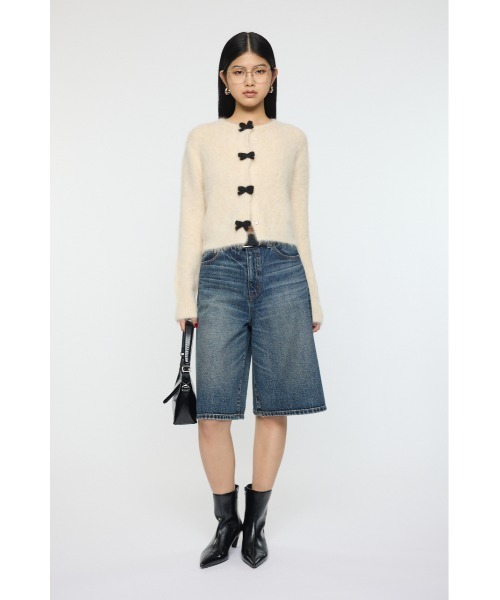 MOUSSY（マウジー） カーディガン FRONT RIBBON カーディガン