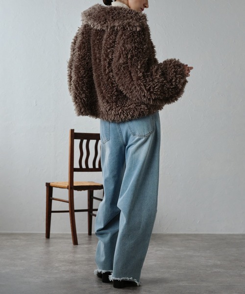 r.（アールドット） ブルゾン アウター プードルファー 2wayカラー