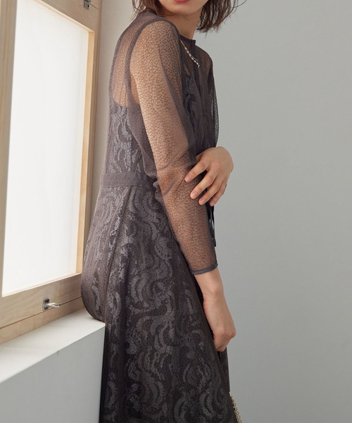 Dorry Doll（ドリードール） ドレス 幾何学チュールレースワンピース