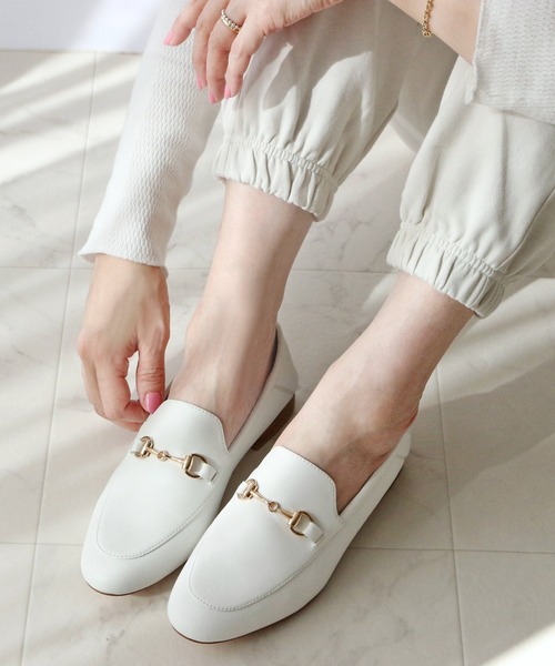 Fin（フィン） ローファー 本革2WAYビットローファー レディース