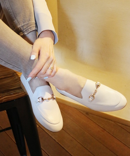 Fin（フィン） ローファー 本革2WAYビットローファー レディース