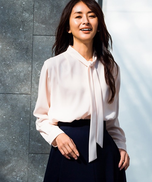 ROPE'（ロペ） ブラウス シャツ 「洗える」ボウタイブラウス「春服