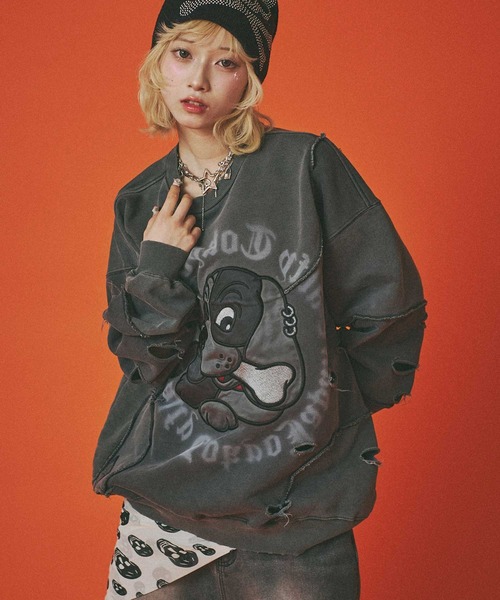 GALFY（ガルフィー） トレーナー スウェット ツギハギゾンビスウェット