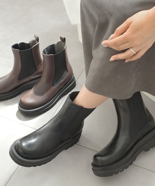 AmiAmi（アミアミ） ブーツ トラックソールサイドゴアブーツ/ショート