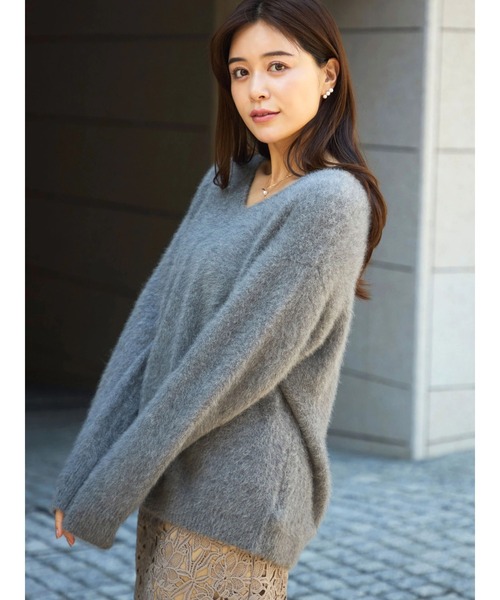 TONAL（トーナル） ニット セーター PREMIUM FOX×CASHMERE Vネックプル