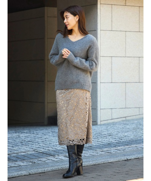 TONAL（トーナル） ニット セーター PREMIUM FOX×CASHMERE Vネックプル