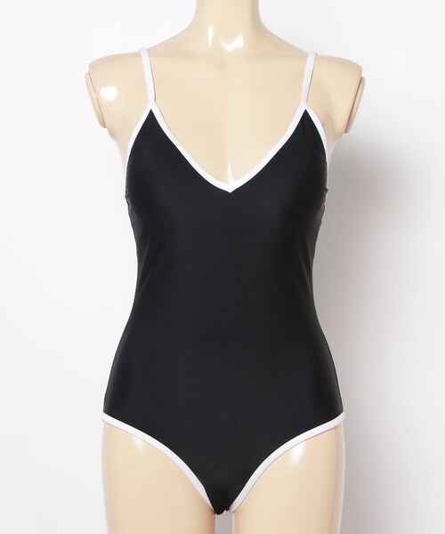 FREE STYLISTS 水着 バイカラーシンプルワンピース/水着 レディース