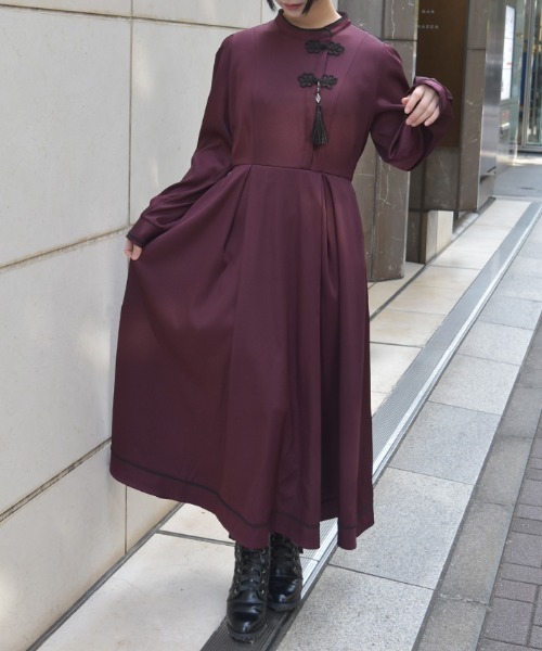 axes femme（アクシーズ ファム） ワンピース タッセル付チャイナ