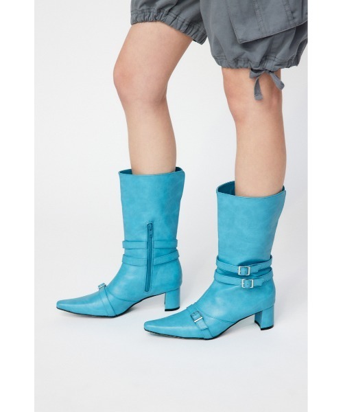 LAGUA GEM（ラグアジェム） ブーツ SQUARE TOE BELT ブーツ レディース