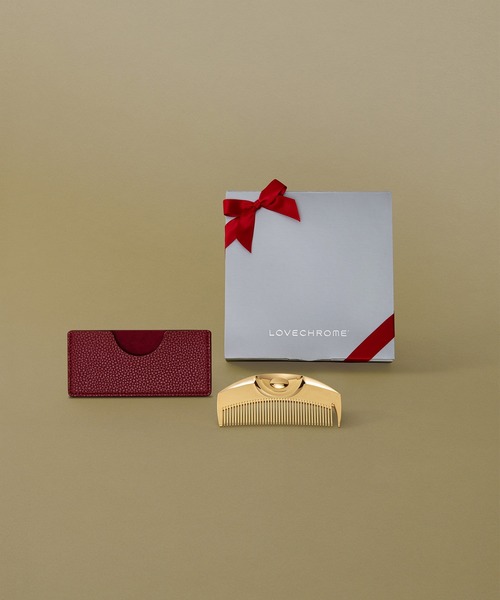 LOVECHROME（ラブクロム） ヘアブラシ K24GPツキゴールド ケース付き