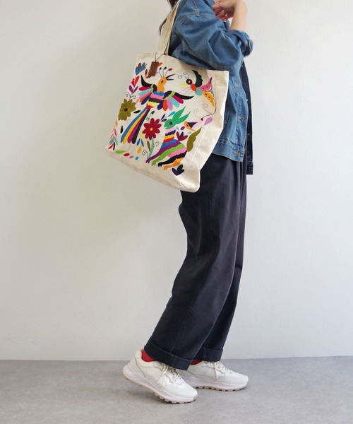 トートバッグ WOVEN (ウーヴン) / メキシコ製 オトミ ミドル