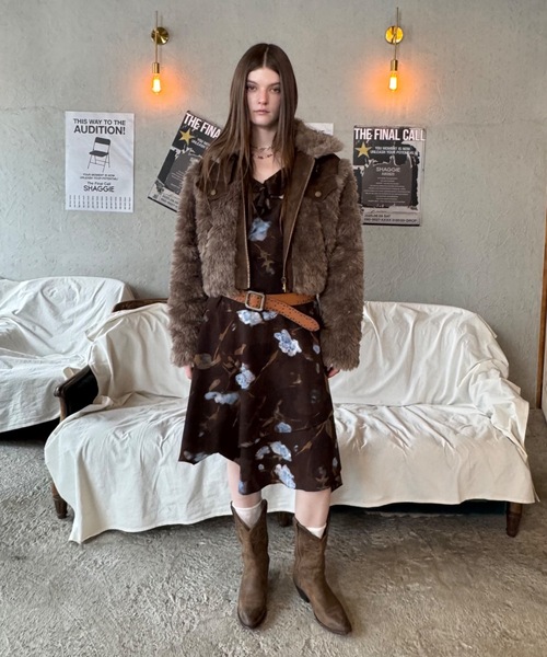 SHAGGIE（シャギー） ムートンコート ボアコート 「ViVi掲載」スタンド