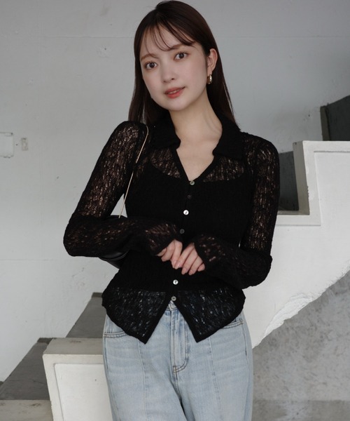 anuans（アニュアンス） ポロシャツ ポロ 「ZOZO限定」ウールレース