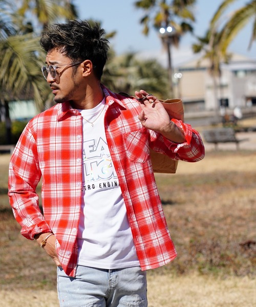 adamsJUGGLER（アダムスジャグラー） シャツ RTEGサッカーチェック