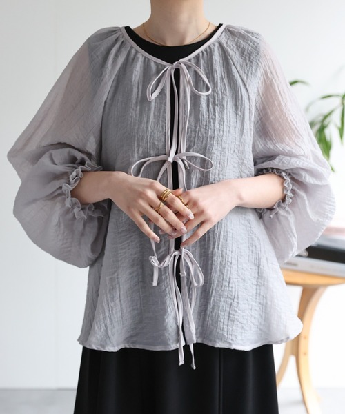 sakishimatokyo ブラウス シャツ 「2WAY」シアーブラウス / ボリューム