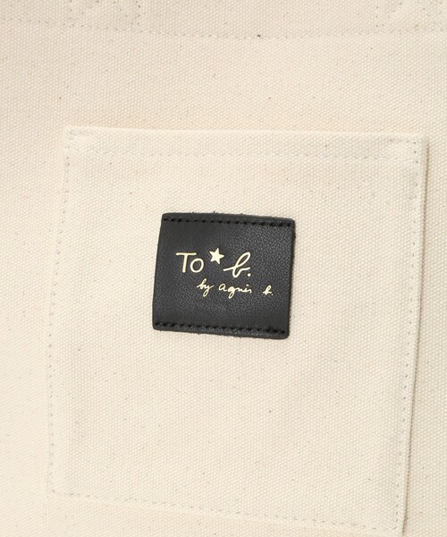 To b. by agnes トートバッグ ロゴ レザーネーム ミニ レディース
