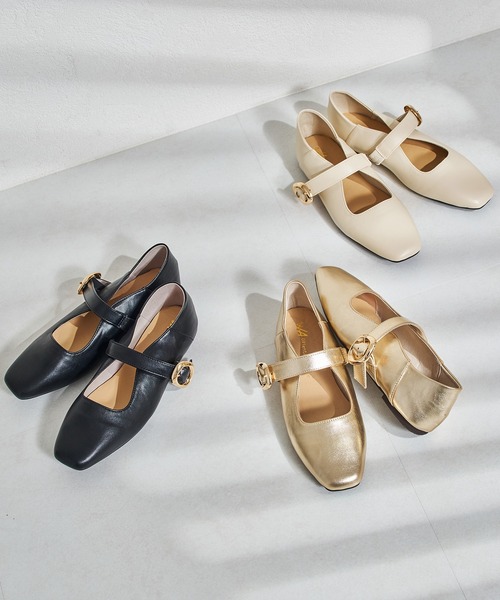 WA ORiental TRaffic パンプス 柔らかストラップフラットパンプス