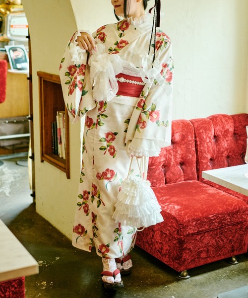 kutir（クティール） 浴衣 「クティールとレトロ」2WAY 浴衣セット