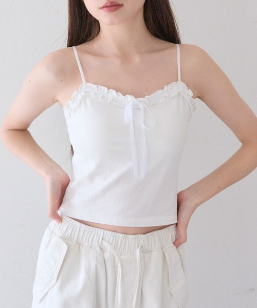OLIVE des OLIVE（オリーブデオリーブ） キャミソール フリルキャミ
