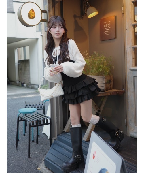 Darich（ダーリッチ） ワンピース ティアードフリルミニワンピース