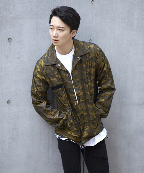 Re Youth ナイロンジャケット 3Dパターン カモフラージュ テック