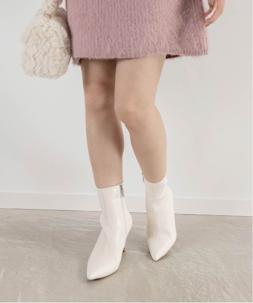 RANDA（ランダ） ブーツ 2WAY ビジュー×リボン ショートブーツ