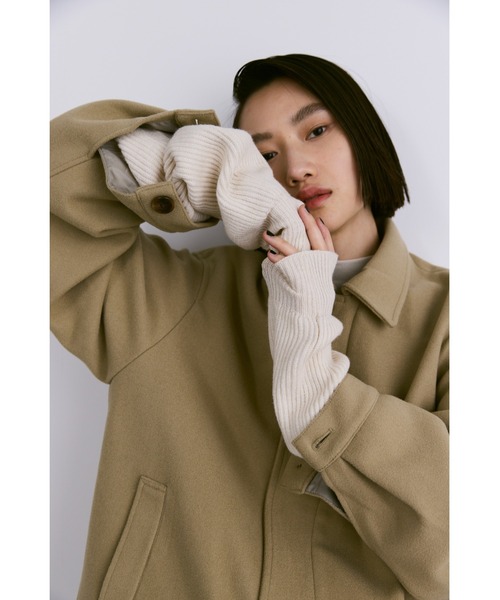 un/neu アームカバー ルーズニットアームウォーマー / リブニット