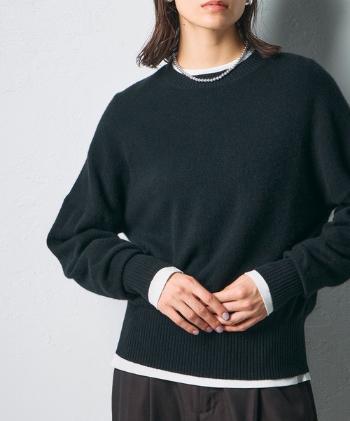 N.O.R.C ニット セーター 「CASHMERE100%」カシミヤクルーネックニット