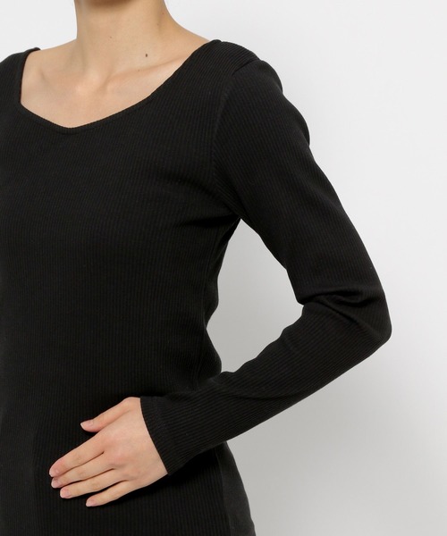 LOWRYS FARM（ローリーズファーム） tシャツ 2WAYリブタイトロング