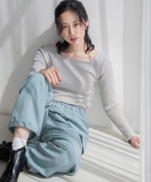 LOWRYS FARM（ローリーズファーム） tシャツ 2WAYリブタイトロング