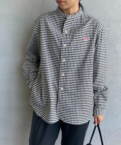 Danton（ダントン） シャツ ブラウス バンドカラー オックスフォード