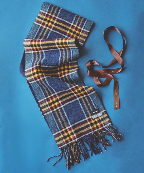 BEAMS（ビームス） マフラー グラデーション チェック マフラー メンズ