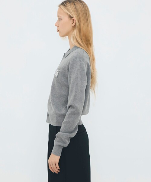 CABaN（キャバン） カーディガン コットンカシミヤ パールロゴポロ