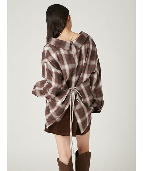 FRAY I.D（フレイ・アイディー） ブラウス シャツ オンブレラメ