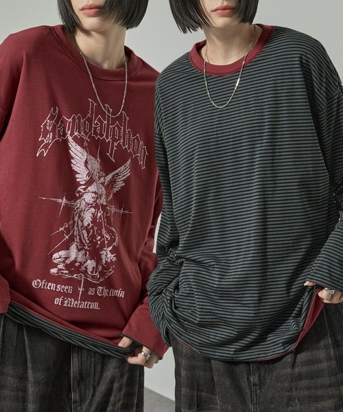 tシャツ 「Alfred Alex」2WAYリバーシブル ヴィンテージライク ビッグ