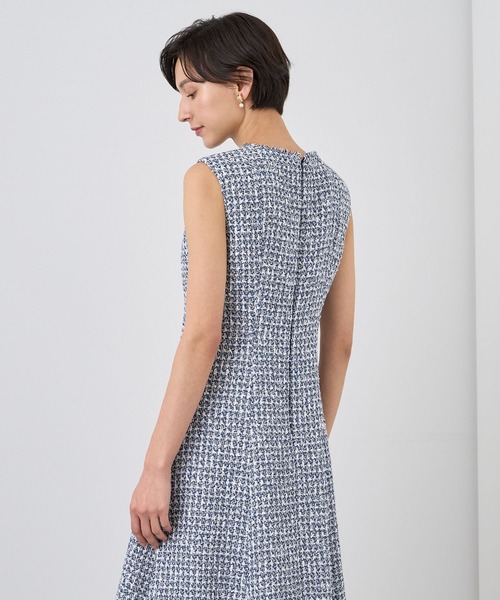 ANAYI（アナイ） ワンピース ミックスツイードフレア ワンピース
