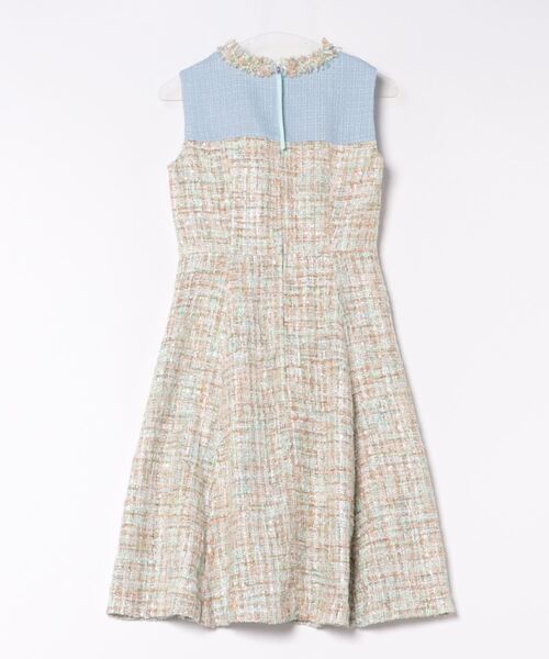 Prima Scherrer（プリマシェレル） ワンピース ツイードコンビ フレア