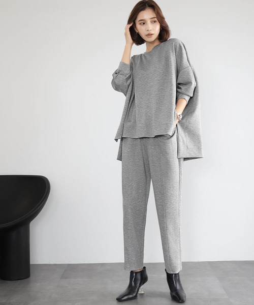 ELFRANK セットアップ ジャージーオーバーサイズトップス テーパード