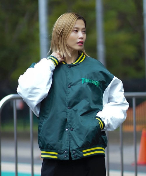 THRASHER（スラッシャー） スタジャン NYLON STUDIUM JACKET