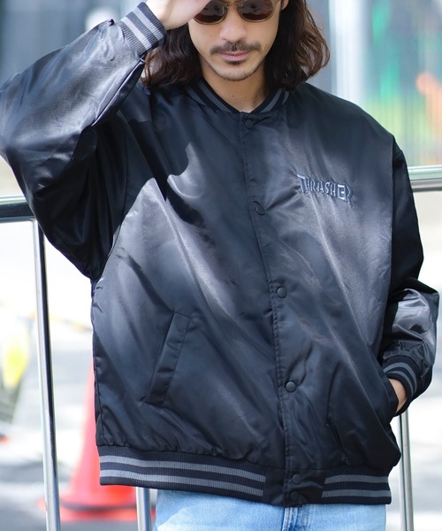 THRASHER（スラッシャー） スタジャン NYLON STUDIUM JACKET