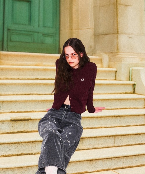 FRED PERRY（フレッドペリー） カーディガン 別注 ケーブルニット