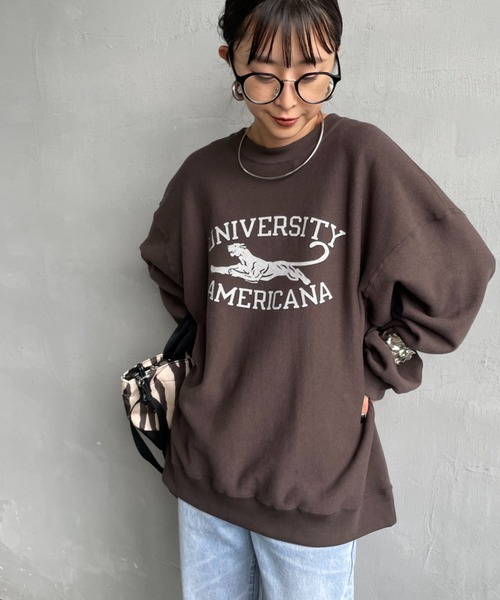 AMERICANA（アメリカーナ） トレーナー スウェット カレッジプリント