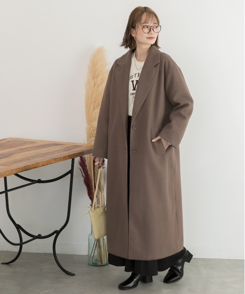 ad thie（アドティエ） コート チェスターコート ウールタッチ