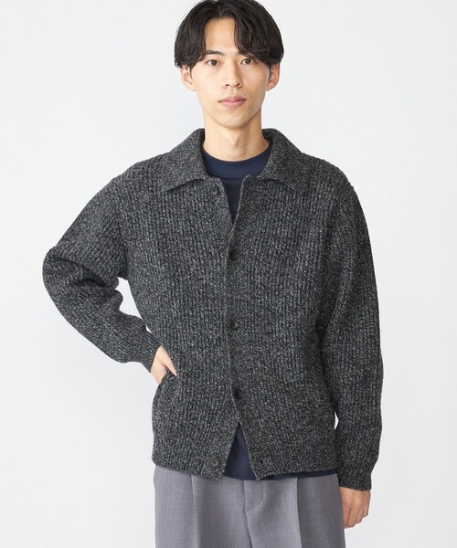 SHIPS（シップス） カーディガン SHIPS: SOLOTEX(R) 畔編み ポロ