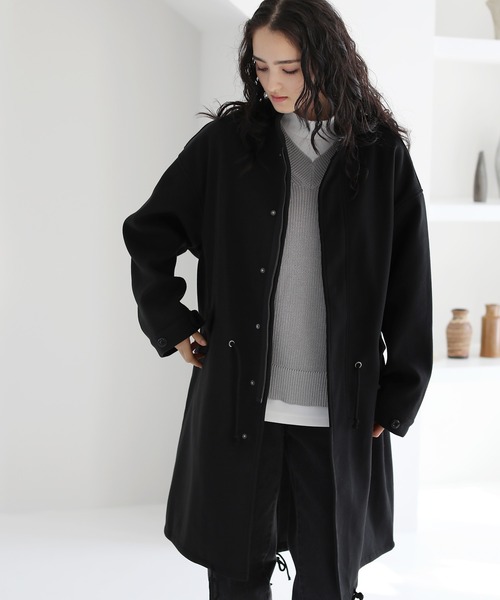 モッズコート コート ビッグシルエットメルトンM-65ロングモッズコート